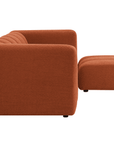 Pouf en tissu bouclette terracotta AELIS