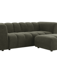 Pouf en tissu bouclette vert AELIS