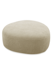Pouf en velours tissé beige IMENIA