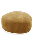 Pouf en velours tissé moutarde IMENIA