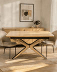 Table à manger extensible effet bois 10 personnes 160-220 cm OXANE
