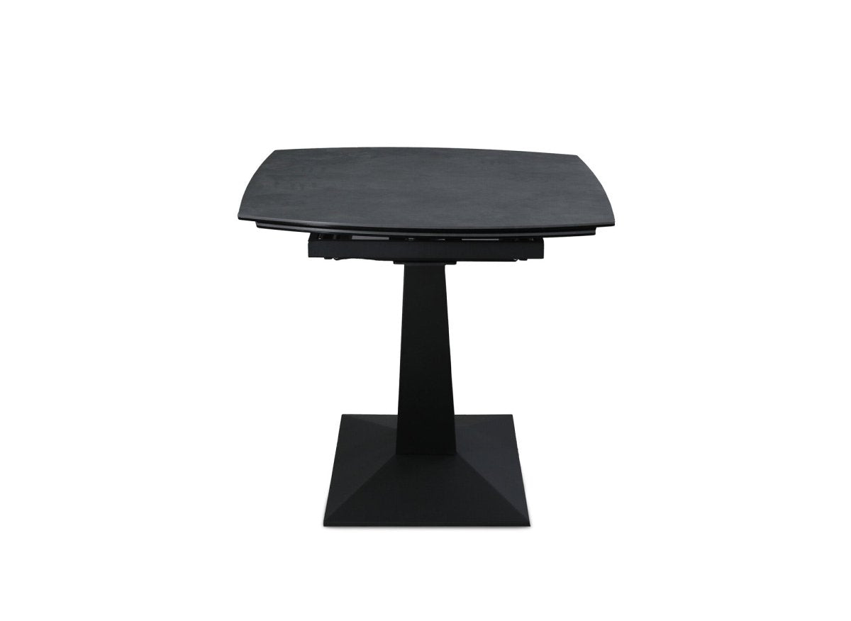 Table à manger extensible en céramique noire 8 personnes 120-180 cm ELIAD