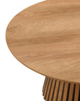 Table basse ronde en bois clair HEKA