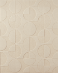 Tapis beige à motifs ronds 200 x 290 cm PURO