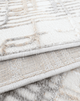 Tapis beige à motifs striés gris 160 x 230 cm PEKIN