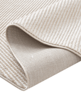 Tapis beige et blanc motif chevron 160 x 230 cm HERRING