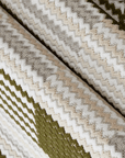 Tapis blanc à motifs carrés verts 160 x 230 cm THEOA