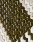 Tapis blanc à motifs carrés verts 200 x 290 cm THEOA