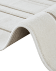Tapis blanc écru à lignes asymétriques beiges 160 x 230 cm AYLAN
