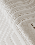 Tapis blanc écru à motifs chevrons  200 x 290 cm AMONA