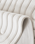 Tapis blanc écru à relief géométriques 154 x 230 cm AFINA