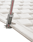 Tapis blanc écru effet moulure parisienne 154 x 230 cm LERIS