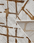Tapis géométrique taupe et marron 160 x 230 cm LATTICE