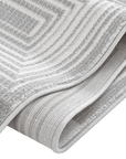 Tapis graphique art déco gris et blanc 160 x 230 cm HALL