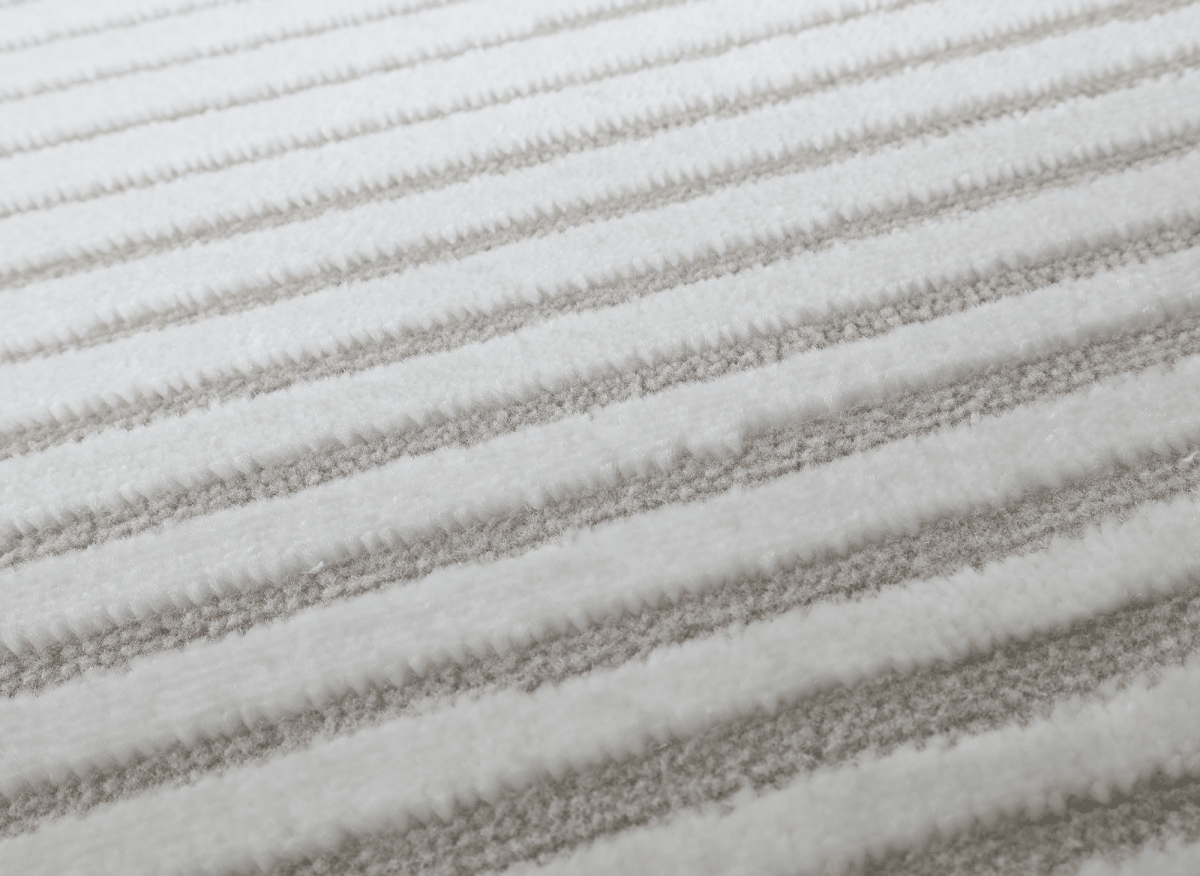 Tapis gris à lignes asymétriques 200 x 290 cm VENISE