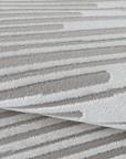 Tapis gris à lignes asymétriques 200 x 290 cm VENISE
