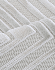 Tapis gris à motifs de lignes 160 x 230 cm PERTONA