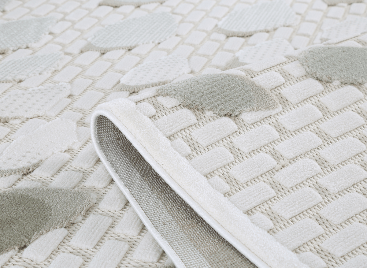 Tapis gris à motifs écailles 160 x 230 cm OLERA