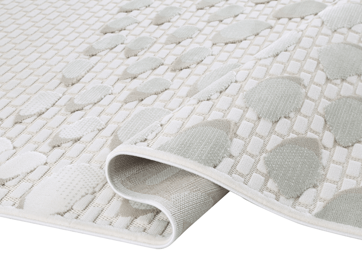 Tapis gris à motifs écailles 200 x 290 cm OLERA