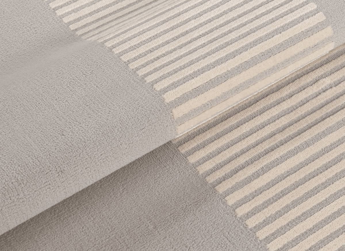 Tapis gris et beige à motifs 160 x 230 cm LYAH