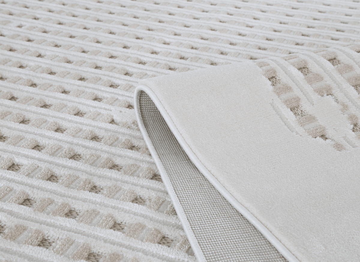 Tapis gris et taupe à motifs graphique 160 x 230 cm SIRMA