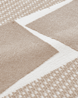 Tapis minimaliste beige et blanc 160 x 230 cm RIBBON