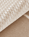 Tapis minimaliste beige et blanc 160 x 230 cm RIBBON