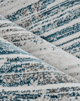 Tapis motif abstrait beige et bleu 160 x 230 cm AURORA