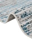 Tapis motif abstrait beige et bleu 200 x 290 cm AURORA